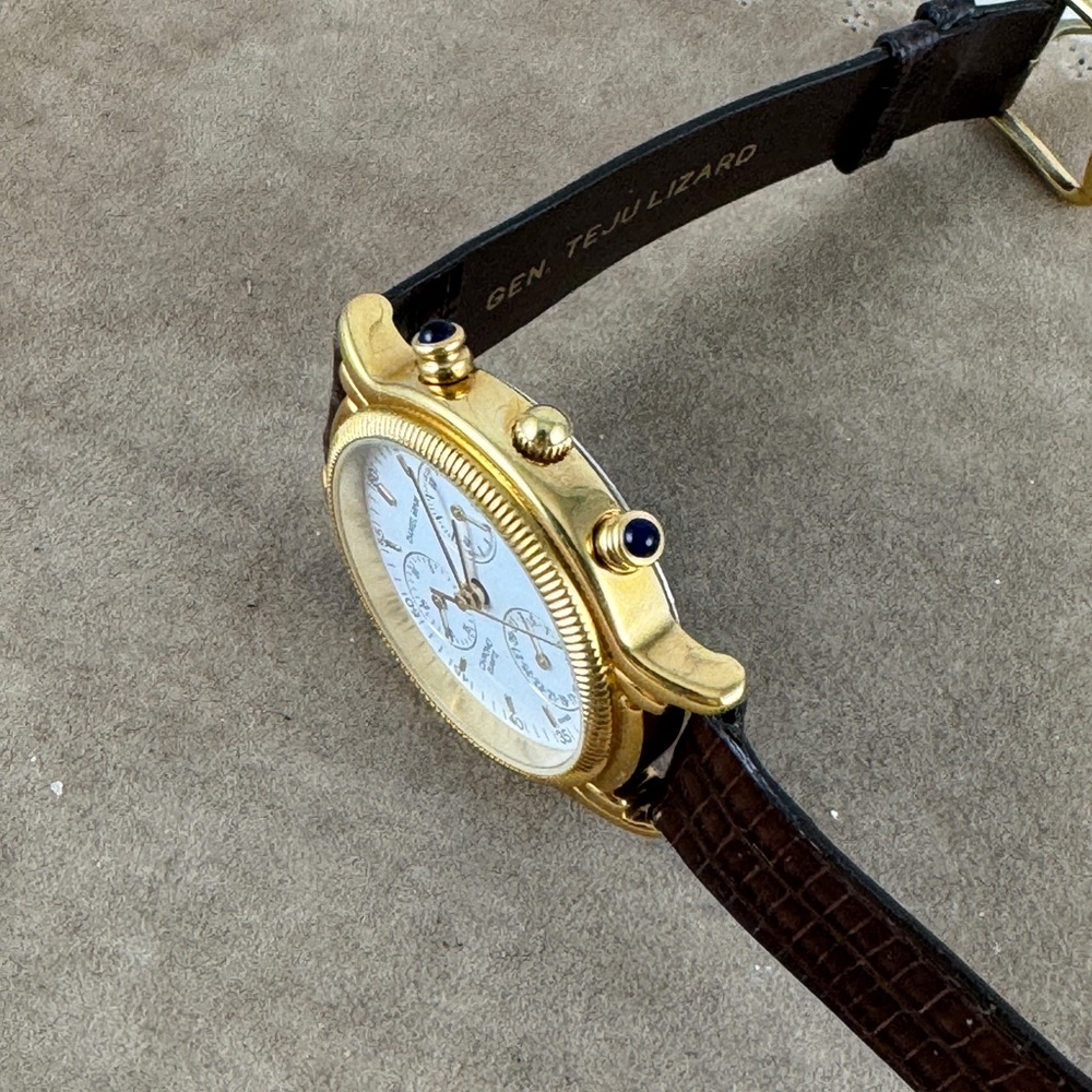 Vintage Designer Gold Coin Edge Bezel Daniel Mink Swiss Made Luxury Watch - Picture 4 of 13